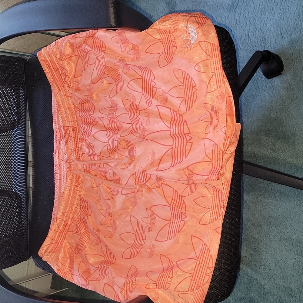Adidas ORANGE DRAWSTRING LOGO SHORTS